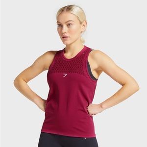 Brand new Gymshark Energy+ Seamless Loose Vest - Beet